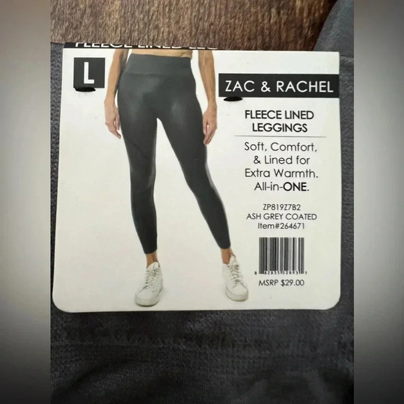 SET: Zac & Rachel | ladies fleece lined leggings, 2 pair. Size: L - Picture 6 of 15
